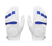 TINAYAUE 1 Pair Kids Golf Gloves for Boys Girls Age 5-9 Breathable Microfiber Golf Glove Left Hand Right Hand Non Slip Grip Golfing Gloves Cool Summer Cycling Full Finger Gloves (Blue, Size 14)