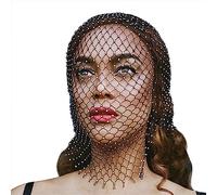 TINAYAUE Bling Fishnet Headdress Crystal Veil Cap for Women Girl Elastic Headband Headgear Hollow Mesh Headpiece with Rhinestone Head Cover Shiny Flapper Head Wrap Headscarf Hair Accessories