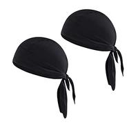 TINAYAUE Dew Rags Sweat Wicking Beanie Hat Cooling Liner Cap Outdoor Cycling Bandana Chemo Hat Adjustable Bicycle Head Wraps for Men Women