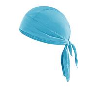 TINAYAUE Dew Rags Sweat Wicking Beanie Hat Cooling Liner Cap Outdoor Cycling Bandana Chemo Hat Adjustable Bicycle Head Wraps for Men Women Light Blue