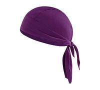 TINAYAUE Dew Rags Sweat Wicking Beanie Hat Cooling Liner Outdoor Cycling Bandana Chemo Hat Adjustable Bicycle Head Wraps for Men Women Purple
