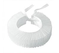 TINAYAUE Elizabethan Neck Ruff Ruffle Clown Collar, Renaissance Victorian Ruffled Collar Medieval Costume Accessory for Halloween Party Cosplay Circus, Vintage Photography Prop (White)