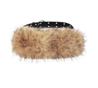 TINAYAUE Furry Punk Belt Adjustable PU Leather Waistband Faux Fur Decorative Belt Gothic Vintage Streetwear Cowgirl Cosplay Rock Party Night Club Hip Hop Waist Accessories for Women Girls
