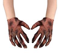 TINAYAUE Halloween Skull Gloves Unisex Scary Latex Gloves Realistic Ghost Gloves Halloween Skeleton Gloves Cosplay Costume Gloves Prank Props for Fancy Dress Party Haunted House Horror Theme Movies