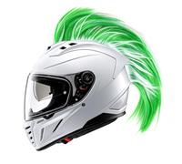 TINAYAUE Helmet Mohawk Wig, Glow in the Dark Hawk Hairpiece Synthetic Hair Reusable Adhesive Motorcycle Helmet Accessories for Cycling Bicycle Racing Skiing Halloween Decoration Props