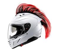 TINAYAUE Helmet Mohawk Wig, Glow in the Dark Hawk Hairpiece Synthetic Hair Reusable Adhesive Motorcycle Helmet Accessories for Cycling Bicycle Racing Skiing Halloween Decoration Props