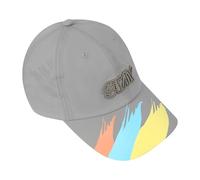 TINAYAUE Kids Baseball Cap Quick Dry Baseball Hat for Boys Girls 3-10 Color Graffiti Big Brim Peaked Cap Cute Embroidered Letter Thin Breathable Beach Mesh Hat (UK, Alpha, One Size, Gray)