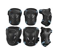 TINAYAUE Kids Teens Adults Knee Brace Elbow Pads Wrist Guard Set Professional Protective Gear Reflective Adjustable Collision Avoidance Sports Protector for Roller Blading Skateboarding Biking