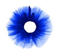 TINAYAUE Layered Tulle Ruffled Clown Collar Vintage Halloween Circus Stage Props Cosplay Party Costume Accessories Renaissance Gauze Ruffle Collar Neck Ruff (Blue)