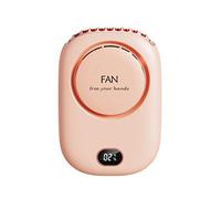 TINAYAUE USB Rechargeable Hanging Neck Fan Hands Free Personal Portable Mini Desktop Fan with Adjustable 3 Speed Strong Wind Sport Neck Fan for Home Office Travel Indoor Outdoor