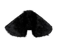 TINAYAUE Viking Faux Fur Cape Shawl Medieval Warrior King Fur Collar Shoulder Wrap for Men Women Cosplay Renaissance Witch Werewolf Costume Halloween Accessory (Black)