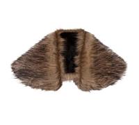 TINAYAUE Viking Faux Fur Cape Shawl Medieval Warrior King Fur Collar Shoulder Wrap for Men Women Cosplay Renaissance Witch Werewolf Costume Halloween Accessory (Brown)