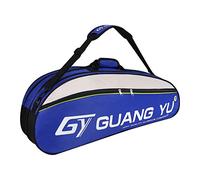 TINAYAUE Waterproof Badminton Rackets Bag 2-6 Padded Large Tennis Rackets Storage Bag with Shoe Compartment Durable Racquet Bag with Adjustable Shoulder Strap Unisex Squash Rackets Carry Case