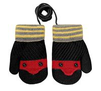 TINAYAUE Winter Baby Toddler Warm Knitted Mittens for 1-3 Years Old Kids Gloves On String little Bird Design Cashmere Full Finger Gloves Thicken Plush Lined Mittens for Baby Boys Girls