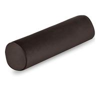 Tinbolunce Neck Roll Pillowcases with Zipper - Full Moon Bolster/Round Cylinder Pillow Case Covers for Bedroom, Living Room, Sofa - Solid Color Neck Cervical Pillowcase Cover 24 x 6 (Dark Brown)