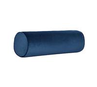 Tinbolunce Neck Roll Pillowcases with Zipper - Full Moon Bolster/Round Cylinder Pillow Case Covers for Bedroom, Living Room, Sofa - Solid Color Neck Cervical Pillowcase Cover 18" x 6" (Navy Blue)