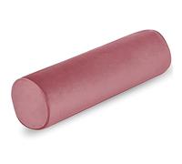 Tinbolunce Neck Roll Pillowcases with Zipper - Full Moon Bolster/Round Cylinder Pillow Case Covers for Bedroom, Living Room, Sofa - Solid Color Neck Cervical Pillowcase Cover 24 x 6 (Gray Pink)