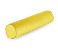 Tinbolunce Neck Roll Pillowcases with Zipper - Full Moon Bolster/Round Cylinder Pillow Case Covers for Bedroom, Living Room, Sofa - Solid Color Neck Cervical Pillowcase Cover 24 x 6 (Yellow)