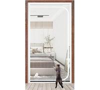 TINBOSE Cat Door Screen, Reinforced Door Fly Screen Curtain, Fly Insect Screen Door With Zipper, Prevent Pets From Running Out, Cat Resistant Mesh Screen For Living Room, Bedroom, Patio(90x205cm)