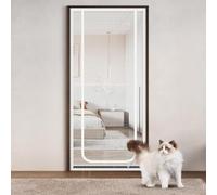 TINBOSE Cat Gate Balcony Door 80x210cm Thickened Cat Safety Gate For Living Room, Bedroom, Kitchen, Patio, Dog Cat Screen Door With Zipper(130x220cm)