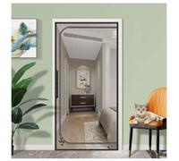 TINBOSE Cat Screen Door 100x210cm Reinforced Cat Resistant Mesh Creen Door Zipper Pets Proof Screen Door Prevent Pet Escape Door Curtains From Living Room, Bedroom, Patio(100x210cm)