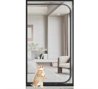 TINBOSE Cat Screen Door, Reinforced Pet-Safe Screen Door, Durable Cat-Resistant Zippered Screen Door, Prevents Dogs From Leaving(100x210cm)