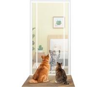 TINBOSE Pet-safe Cat Door, Balcony Door For Living Room, 85 X 200 Cm, Mosquito Net, Thick Cat Door With Zipper, Cat Door, Balcony Door For Living Room, Bedroom, Terrace(110x220cm)