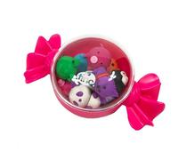 Tinc 10 Assorted Animal Erasers in Sweetie Tub, Pink