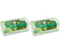 Tinc Cactus Eraser Collection Pack for Kids - Use at School & Homework (S4CATCER) (Pack of 2)