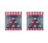 Tinc Cupcake Eraser Collection Set for Kids | Includes 6 Erasers | Correct Mistakes Easily | Great for use at School and for Homework | for Boys and Girls | Stationery,Pink,Blue,Green (Pack of 2)