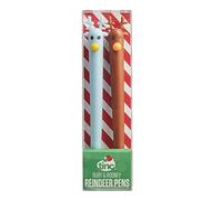 Tinc Cute Christmas Reindeer Pen Set - Pack of Two Festive Writing Pens - Stocking Fillers, REINDPEN, Black