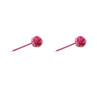 Tinc Cute Fluffy Pom Pom Pen for Party Bags, School Supplies Ballpoint Pen, Pink (Pack of 2)