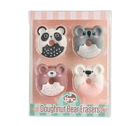 Tinc Doughnut Bear Erasers Collection Pack for Kids - Use at School & Homework (S4BEARER)