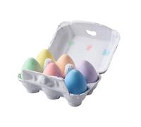 Tinc Easter Egg Chalk Set | 6 Colorful Egg Shaped Chalks in Carton | Outdoor Play, Pavement Art, Easter Basket Fillers