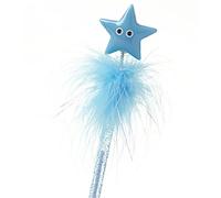 Tinc Feather Pen | Cute and Fluffy Feather Pen with Character Topper | Kids Ballpoint Pen | Blue, FPENSTBL