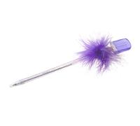 Tinc Feather Pen | Cute and Fluffy Feather Pen with Ice Lolly Design Topper | Kids Ballpoint Pen for School or Office | Purple