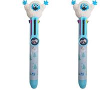 Tinc Festive Yeti Multicolour Retractable Ballpoint Pen 6-in-1 Colour Ballpoint Pen for School, Office, Home | Yeti Character (MLCKYETI) (Pack of 2)