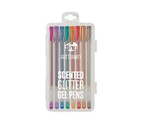 Tinc Glitterarty Liquid Gel Pens for Kids | Set of 8 Different Glittery Colours with a Fruity Fragrance | Includes Snap Shut Carry Case | Great for School, Home & Trips - Pack of 8, GLITGLPN