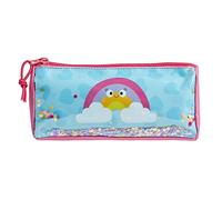 Tinc Glittery Sequin Rainbow School Pencil Case | Travel & Cosmetic Bag | Blue & Pink