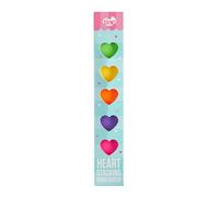 Tinc Heart Shaped Stacking Highlighters | Stackable and Fun Design | Great for School and Homework | Six Bright Colours - Blue, Green, Yellow, Orange, Purple and Pink