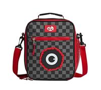 Tinc Kids Insulated Lunch Bag for Boys & Girls With Adjustable Strap & Bottle Holder | Water Resistant Leakproof Cooler Bag for School or Home - Kronk, Black & Red