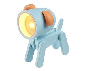 Tinc Mini LED Novelty Dog Desk Lamp - Moveable Limbs and Adjustable Head, Blue