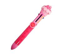 Tinc Multicolour Retractable Ballpoint Pen 6-in-1 Colour Ballpoint Pens for School Office Home - Cupcake Character, Pink