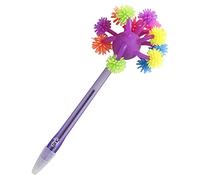 Tinc Novelty Light Up Pen | Kids Party Bag Filler | LED Pen Light with Bobble Head | Ballpoint Pen With Blue Ink | Functional and Fun For Kids and Grown-Ups | Purple