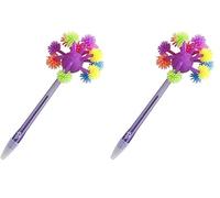 Tinc Novelty Light Up Pen Kids Party Bag Filler LED Pen Light With Bobble Head | Purple (Pack of 2)