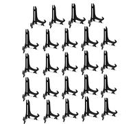 Tincogo 4" Black Plastic Easels or Stand/Plate Holders to Display Pictures or Other Items at Weddings, Home Decoration, Birthdays, Tables (24 Pack)