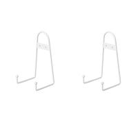 Tincogo 6 inch Medium White Metal wall Mount Display Easel Plate Hanger Vertical Plate Stand Holders Picture frame Stand for Wall 4 Pack