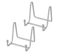 Tincogo Plate Display Stand Picture Easel - Metal Plate Stands | Holder Display Pictures Frame | Photo|Decorative Plate |Dish | Tabletop Art-3inch-Sliver