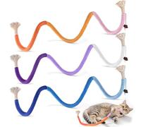 TINDTOP Cat Toys Chew Ropes, 3 Pack Interactive Cat Nip Kicker Toy for Indoor Kittens, Teeth Cleaning Toy for All Breeds, 19.5 Inches (50cm)