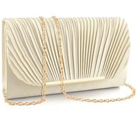 TINDTOP Clutch Purses for Women Evening Handbags for Formal Wedding Party Cocktail Prom Crossbody Shoulder Envelope Bag, A-apricot